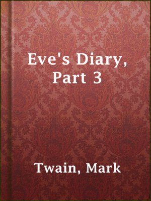 Eve's Diary, Part 3 - ebook